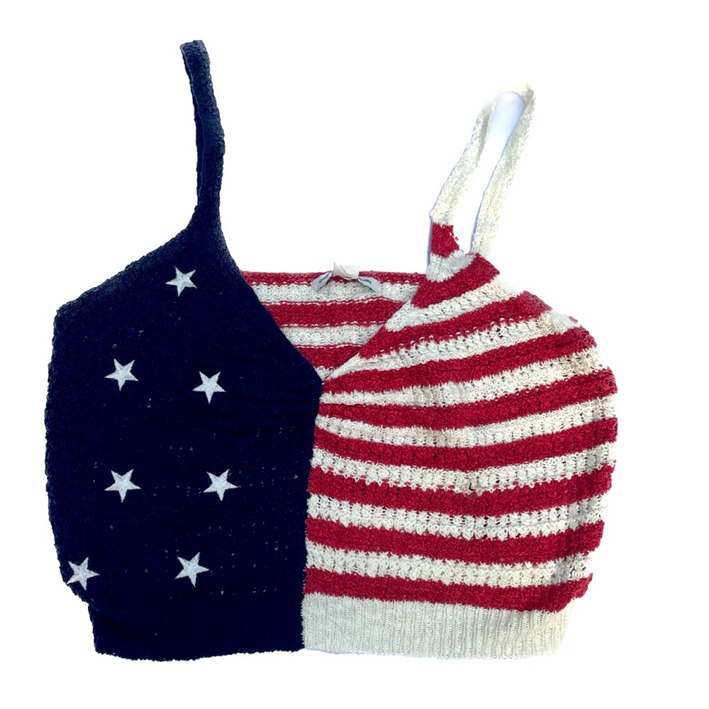 Deadstock American Eagle USA Flag Croptop Size L